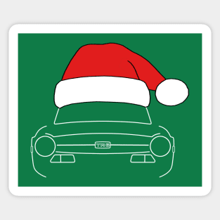 Triumph TR6 classic car Christmas hat edition white Sticker